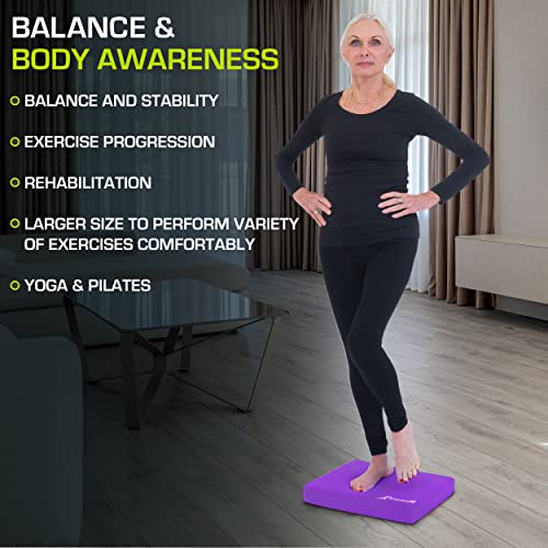 Exercise Balance Pad, Non-Slip Cushioned Foam Mat & Knee Pad for Fitness and Stability Training, Yoga, Physical Therapy - view 5