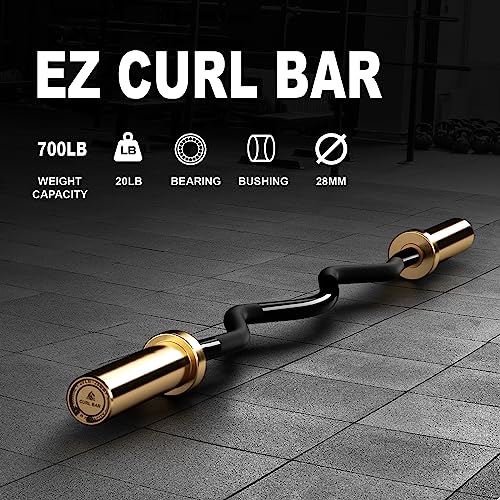 2-Inch EZ Curl Bar, Olympic Barbell for Bicep, Tricep Curls - view 2