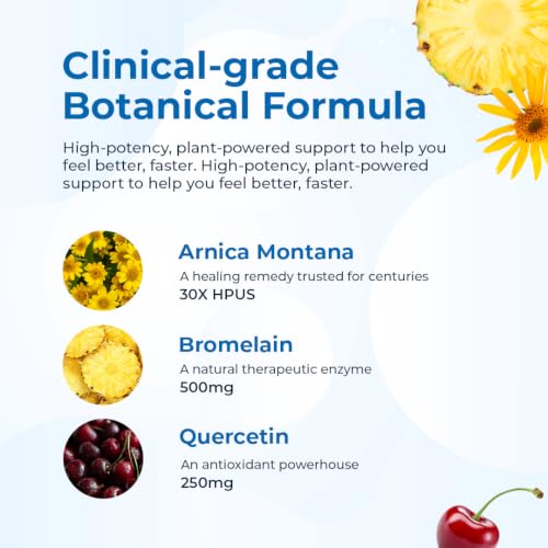 Arnica and Bromelain Blister Packs Bundle | for Post Surgery and Muscle Recovery | Bruise Relief | Plant Based Natural Formulas | 2 Product Bundle for Healing Support | 5 Day Supply - view 4