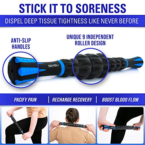 9-in-1 Foam Roller Set – Muscle Recovery Set Includes 3 Resistance Bands, Massage Roller Stick, Peanut Ball, Lacrosse Ball, and Spikey Ball - Massage Tools for Deep Tissue & Myofascial Relief - view 5