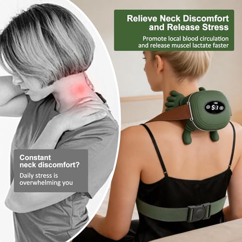 Neck Massager with Heat, Bionic Shiatsu Neck and Shoulder Massager with 4D Kneading Fingers, LCD Display & Adjustable Intensity, Heated Neck Massage Device Simulates Real Palm to Relax Muscle Tension - view 3
