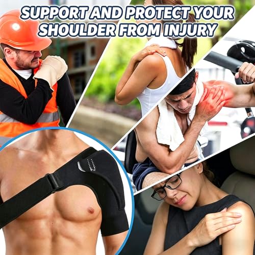 Shoulder Brace for Men and Women for Torn Rotator Cuff,Arm Sling Shoulder Immobilizer,Shoulders Compression Sleeve and Support For Pain Relief(Black) - view 7