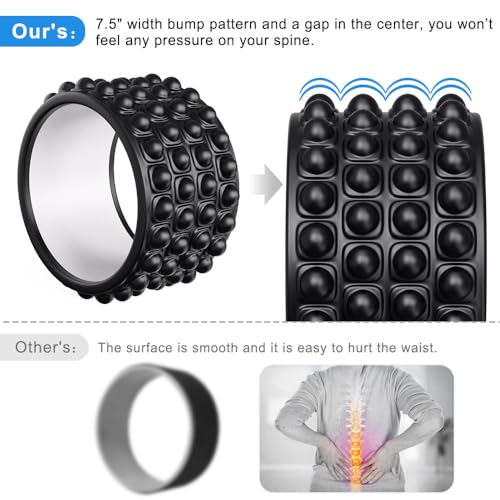 Back Roller Wheel,Back Stretcher,Back Cracker,Yoga Wheel, Foam Roller for Back Pain Relief and Posture Correction with Massage Ball - view 2