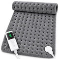 Heating Pad for Back, 17 x 33 in, 9 Heat Settings, 4 Timers, Gray