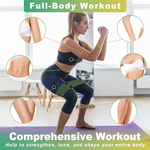 Resistance Bands for Working Out, 3 Levels Fabric Exercise Bands Set - view 5