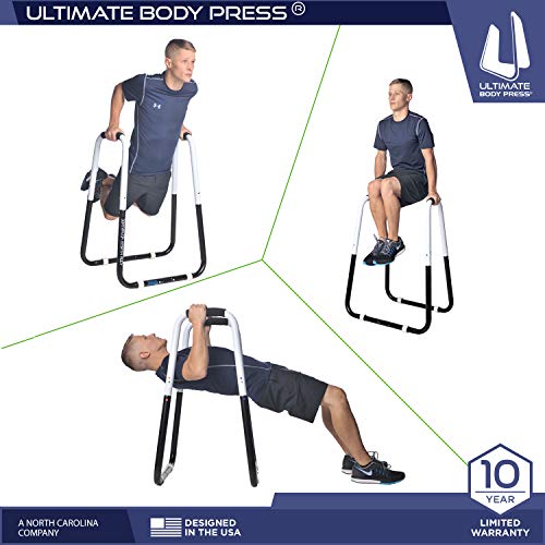 Dip Bar Fitness Station - Adjustable Width Folding Dip Stand with Angled Grips, Stable Leveling and Easy Storage - view 3