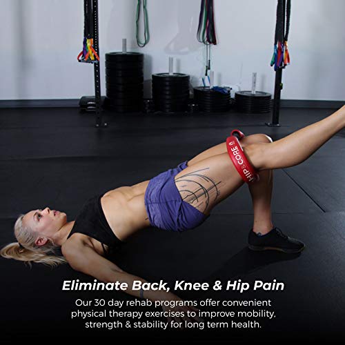 Hip & Core System - Loop Resistance Home Workout Bands to Stretch and Strengthen Legs, Butt, Hips, Thighs and Glutes, Includes Online Exercise & Training Guide - view 5