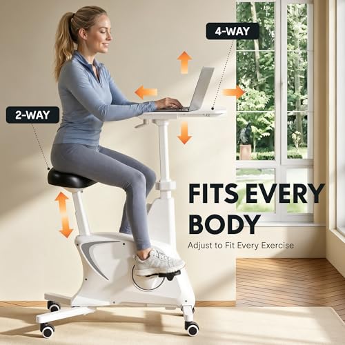 V9 Exercise Bike with 2D Desktop,8-Level Magnetic Friction - view 5