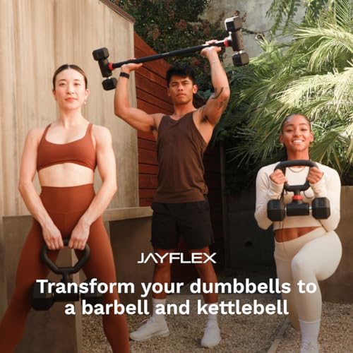 Hyperbell Dumbbell Converter - Convert Dumbbells to Barbell Set and Kettlebell for Home Fitness - Adjustable & Up to 200 lb Capacity Weight Barbell for Weight Lifting - view 2
