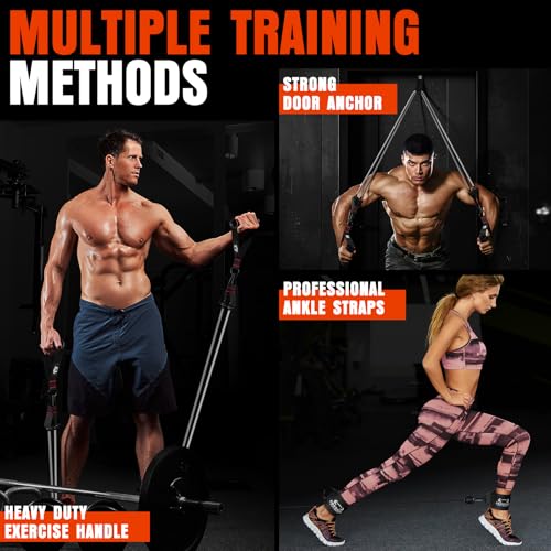 Heavy Resistance Bands for Working Out, 300LBS Exercise Bands with Handles - view 6