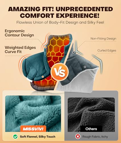 Graphene-Infused Instant Heating Pad with 3M Thinsulate, Ergonomic Weighted Heating Pad for Neck and Shoulders and Back, Heated Neck Wrap w/ 6 Heat Options 4 Auto Timer, Gifts for Women Men - view 3