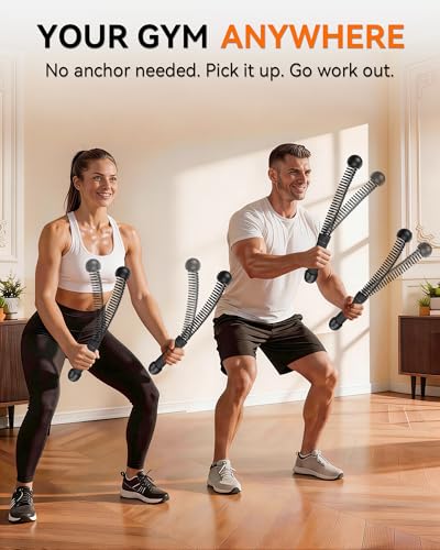 Weighted Ropeless Battle Ropes – Cordless Battle Ropes, Portable & Quiet Home Gym Workout Equipment | Low-Impact HIIT & Strength Training for Men & Women | Includes Workout Poster-Black - view 2