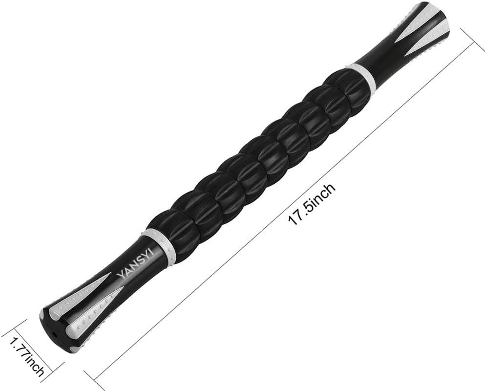 Professional 9-Roller Deep Tissue Massage Stick - Portable Muscle Recovery Roller for Athletes, Relieves Post-Workout Soreness & Leg/Back Pain - Portable Physio Tool (White) - view 2