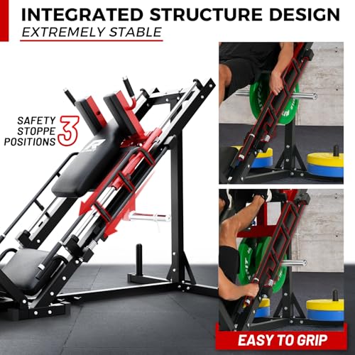 Leg Press Hack Squat Machine with Linear Bearing, 1200LB Capacity - view 5