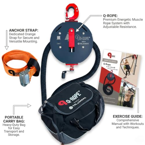 Patented Endless Rope Trainer Machine - Portable Home Gym Workout Equipment for Full Body Strength, Cardio & Conditioning | 132 lb Adjustable Resistance, Infinity Rope Pulley System - view 2