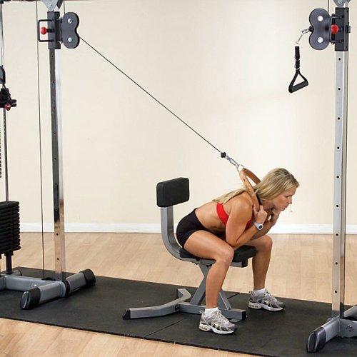 (GDCC250B) Cable Crossover Exercise Machine for Home & Light Commercial Gym, Functional Training Center with Dual Weights Stack & Pulley Cable Workout Machines, Black - view 2