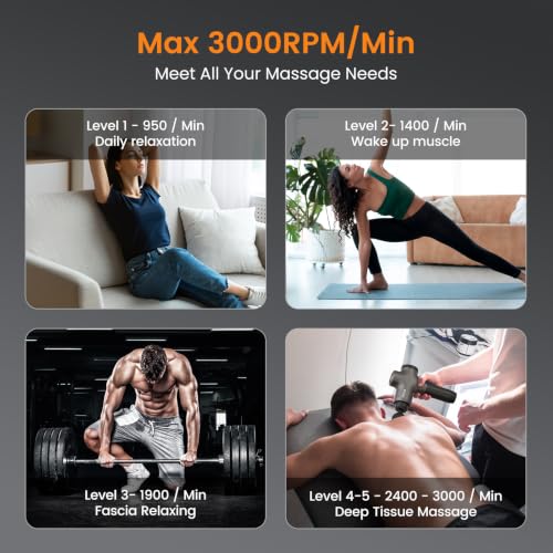 3 Massage Gun Deep Tissue, Muscle Massager for Athletes Pain Relief - view 3