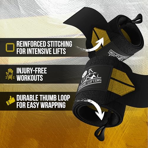 Wrist Wraps for Weightlifting with Thumb Loop (1 Pair) - view 6