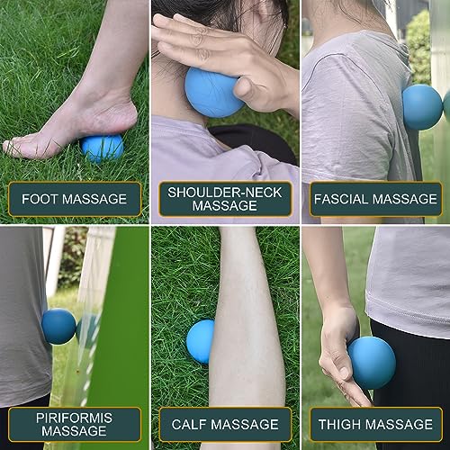 Massage Lacrosse Balls for Myofascial Release (2Pack, Blue) - view 5