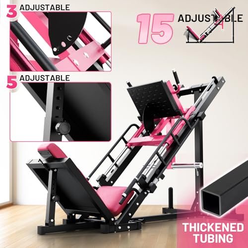 Leg Press Hack Squat Machine with Linear Bearing, 1200LB Capacity - view 5