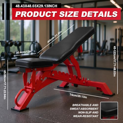 Weight Bench Adjustable Workout Bench for Home Gym Strength - view 6