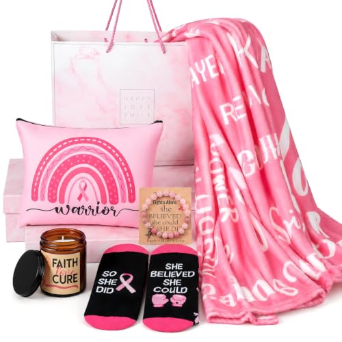 8 Pcs Breast Cancer Survivor Gifts for Women, Cancer Care Packages