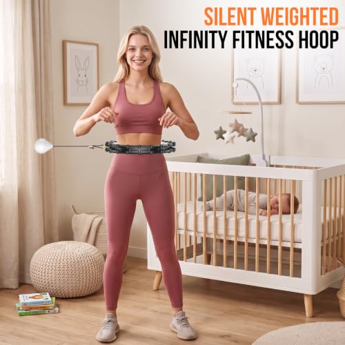 Weighted Infinity Fitness Hoop with Silent 24 Detachable Parts, 47 Inch - view 6