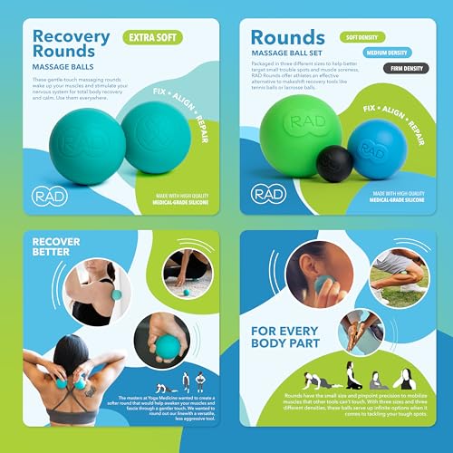 Yoga Bundle for Myofascial Release, Muscle Recovery, & Relaxation – Includes Multi-Use Yoga Block, Neuro Ball Foot Roller, Peanut & Massage Balls in Multiple Sizes & Densities - view 4