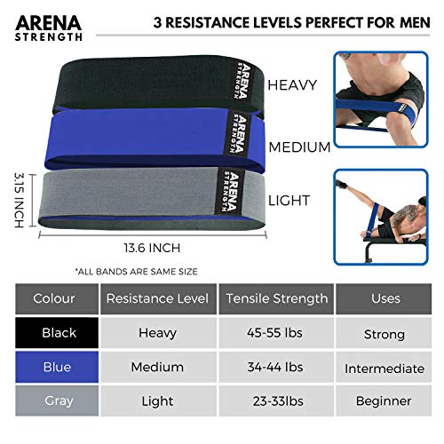 Fabric Booty Bands - Fabric Exercise Bands for Legs and Butt | Fabric Resistance Bands | Hip Resistance Bands with Workout Guide and Carry Case - view 4