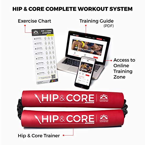 Hip & Core System - Loop Resistance Home Workout Bands to Stretch and Strengthen Legs, Butt, Hips, Thighs and Glutes, Includes Online Exercise & Training Guide - view 3