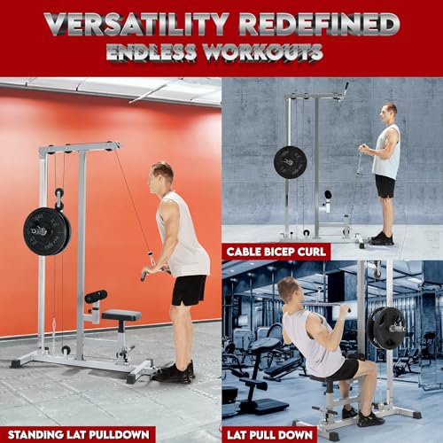 LAT Pull Down Machines, LAT Row Cable Machine, LAT Tower with Additional Pulley Cable, High & Low Pulley Stations - view 6