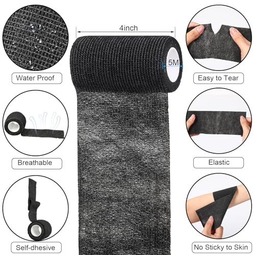 96 Pack Bandage Wrap, Black 4 Inch X 5 Yard - view 2