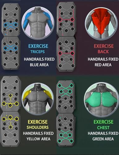 Solid Push Up Board,Home Gym,16 in 1 Home Workout Equipment Multi-Functional Push Up Stands System Fitness Floor Chest Muscle Exercise Professional Equipment Burn Fat Strength Training Arm Men & Women - view 6