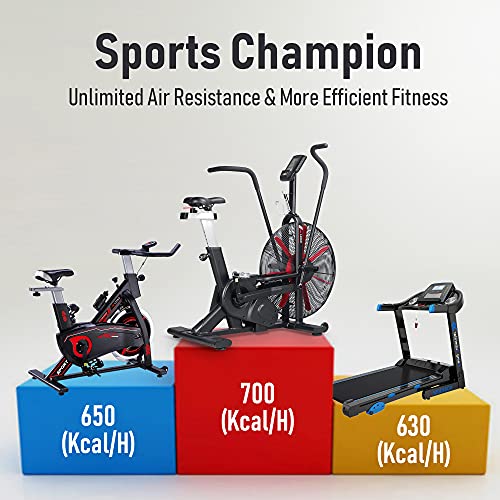 Fan Exercise Bike Upright AirBike Indoor Stationary Bicycle - view 6