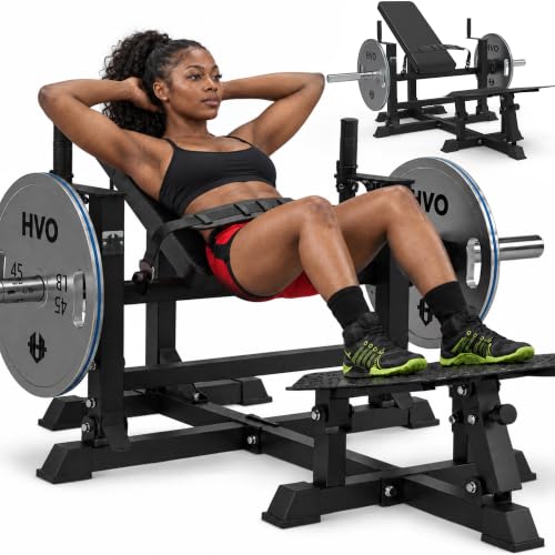 Hip Thrust Machine, Adjustable Glute Bridge Machine, Plate Loaded