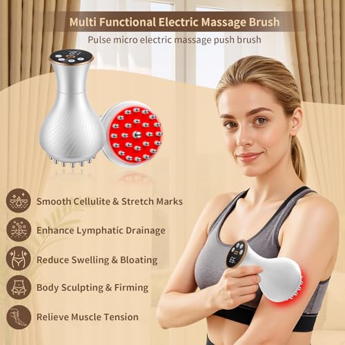Body Sculpting Machine, Lymphatic Drainage Massager & Anti Cellulite Massage Tool, Helps Reduce Stretch Marks & Cellulite, Pain Relief Devices for Legs, Arms & Belly, Body (White) - view 2
