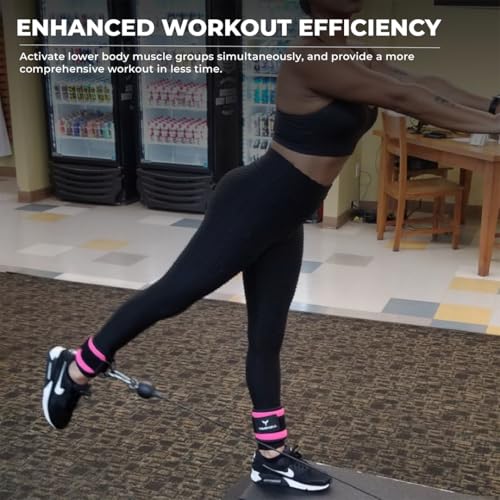 Adjustable Gym Ankle Straps for Cable Machines Women & Men, Glute Kickbacks - view 4