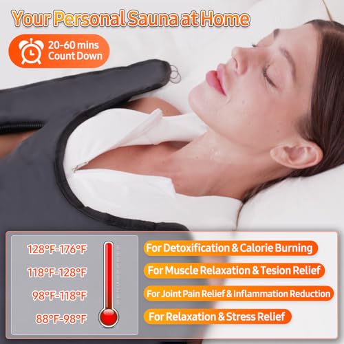 Infrared Sauna Blanket for Home: Portable Design Full Body Detox Therapy with Deep Heat Relaxation - Far Infrared Heating Adjustable 86-176℉ & 20-60 Min Timer 71 x 31.5Inch PVC-01 - view 3