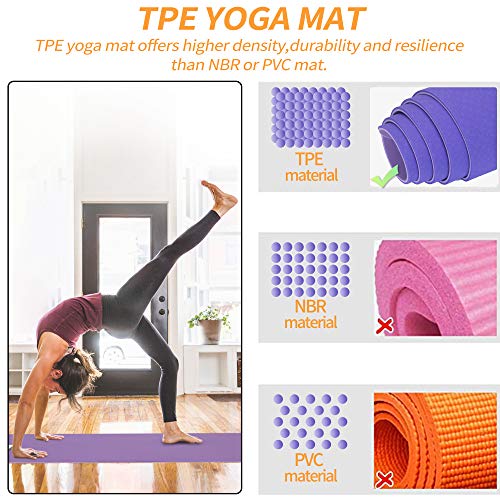 Yoga Starter Kit - 11-Piece Set with Yoga Blocks, Strap, Ball, Mat, Carrying Strap, Net Bag, Cooling Towel - view 3