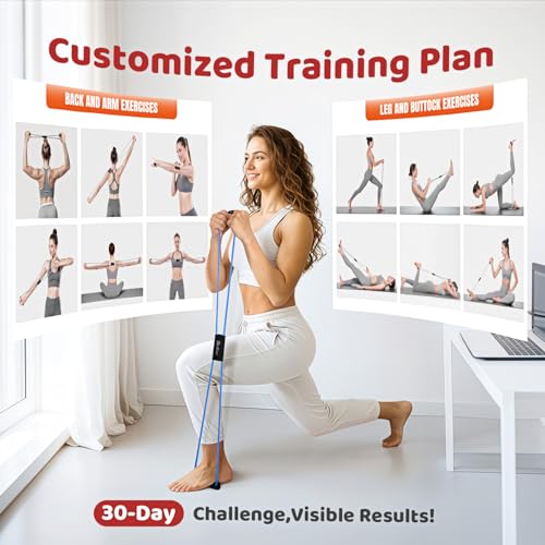 Resistance Bands, Figure 8 Exercise Bands for Women Men, 8 Shaped Resistance Bands for Arms, Chest Expander, Yoga Gym Fitness Pulling Rope 8 Word Elastic for Exercise Muscle Training Tubing - view 4