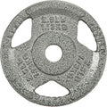 1 inch or 2 inch Cast Iron Weight Plate Set with Multi-Grip Handles and Enamel Coated for Barbells & Strength Training - Grey