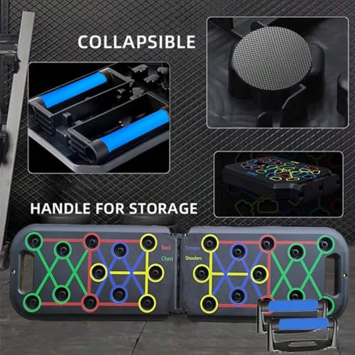 Solid Push Up Board,Home Gym,16 in 1 Home Workout Equipment Multi-Functional Push Up Stands System Fitness Floor Chest Muscle Exercise Professional Equipment Burn Fat Strength Training Arm Men & Women - view 4