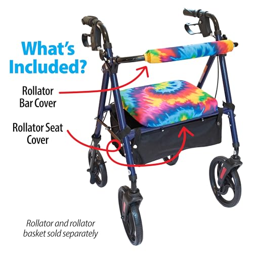 Universal Rollator Walker Seat and Backrest Covers (Tie-Dye) - view 2