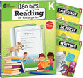 180 Days: Grade K Bundle Enhance Kindergarten Learning with 180 Days of Practice 4 Book Bundle: Daily Reading, Writing, Grammar, and Math Practice Sheets with Assessments
