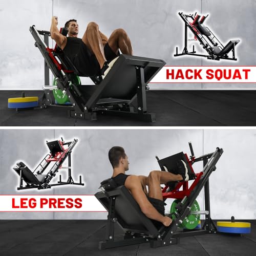 Leg Press Hack Squat Machine with Linear Bearing, 1200LB Capacity - view 3