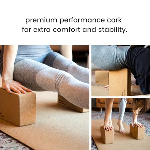 Cork Yoga Blocks 2 Pack – Premium Cork Grain, Highly Stable, Chip Resistant - view 3