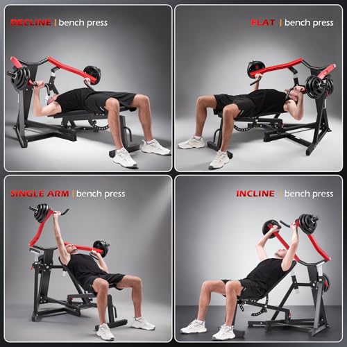 Chest Press Machine, 1250lbs Foldable Shoulder Home Gym Equipment - view 4