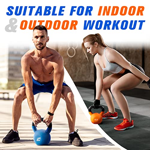 Neoprene Coated Kettlebell Weight Set, Solid Cast Iron - view 5