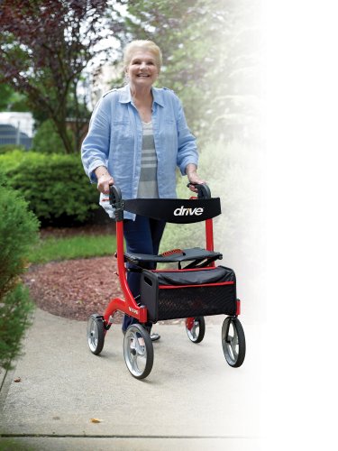 RTL10266BK Nitro Foldable Rollator Walker with Seat, Black - view 2