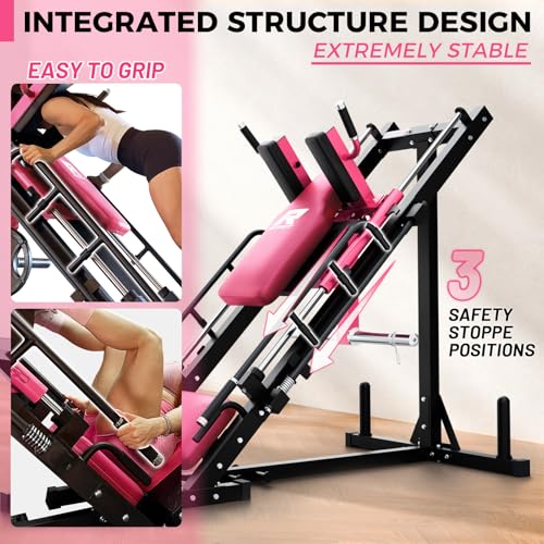 Leg Press Hack Squat Machine with Linear Bearing, 1200LB Capacity - view 4